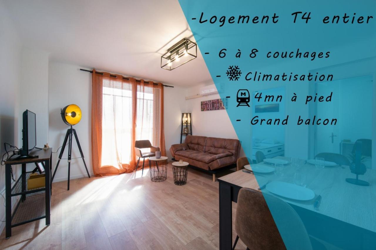 Grand Appartement 3 Chambres Avec Clim Et Balcon Марсель Екстер'єр фото